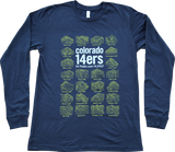 Colorado 14ers Navy Long Sleeve T-shirt